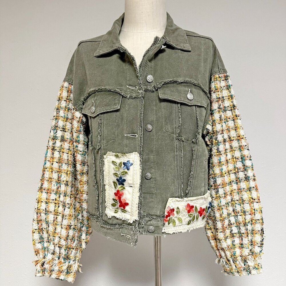 *NEW* POL Olive Embroidered Jacket - Picture 6 of 12